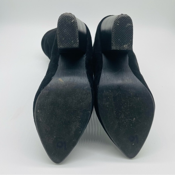 SOLD Report Indio Mid Calf Slouchy Western Black Boots Microfiber Suede Size … - Picture 8 of 11